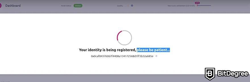 Mysterium VPN: подождать.