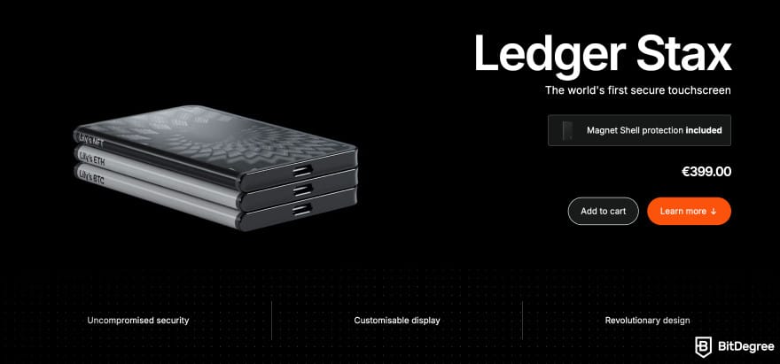 Ledger Stax review: the Ledger Stax.