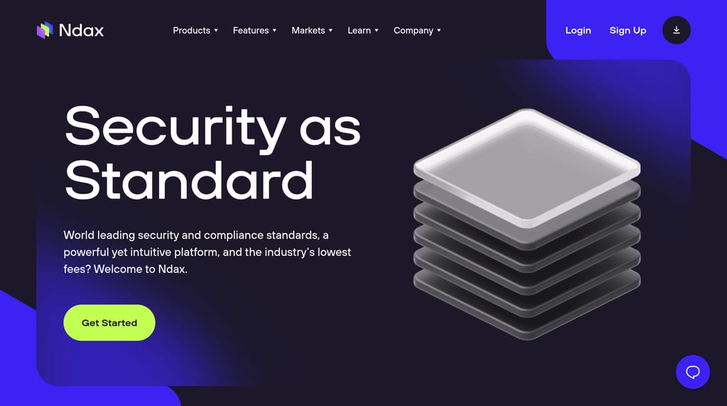 Reseña Ndax: una vista previa de la página Seguridad de Ndax.