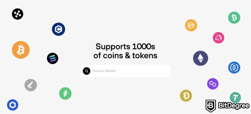 Trezor Safe 3 отзывы: Trezor показывает, что поддерживает тысячи цифровых активов.