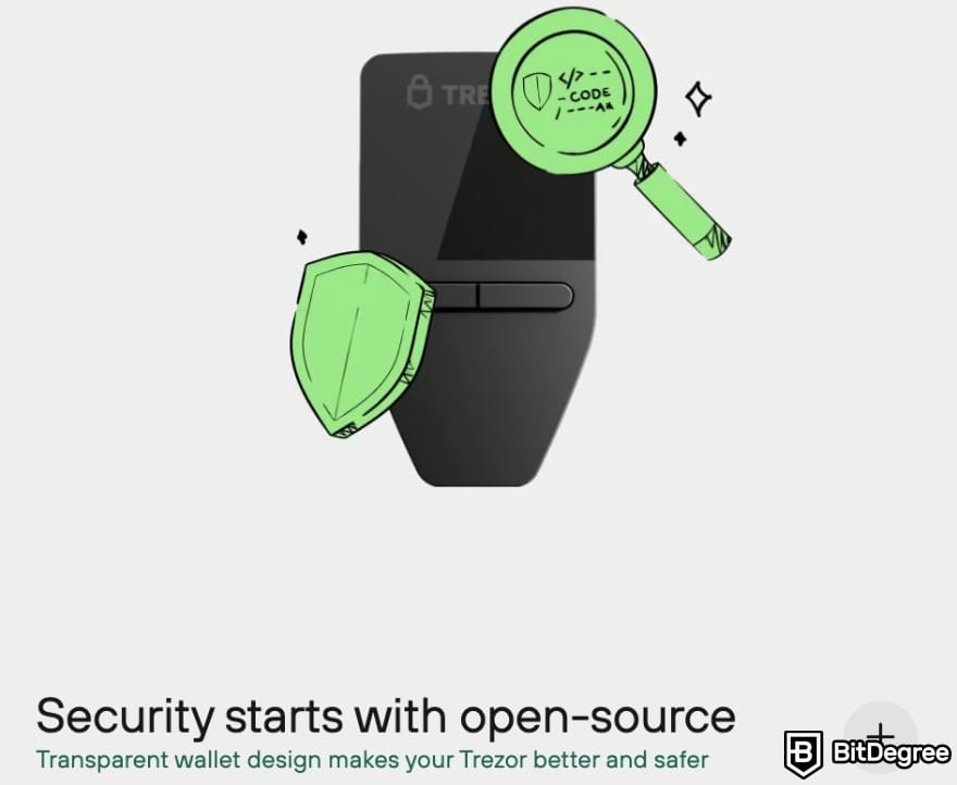Trezor Safe 3 отзывы: Trezor показывает преимущества открытого исходного кода.